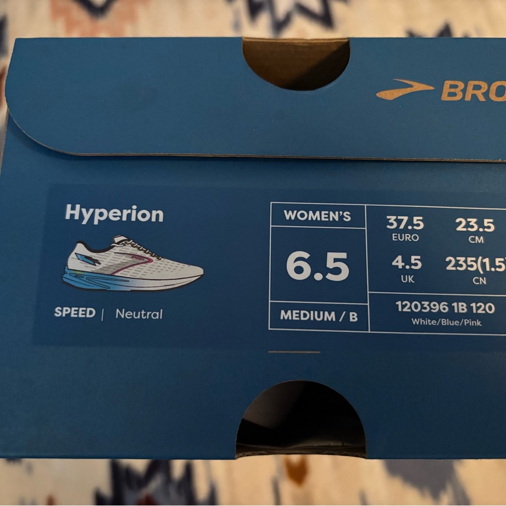 Brooks Hyperion Women's Running Shoes - White, Blue, Pink